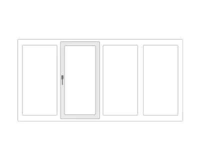 Четырехстворчатое окно