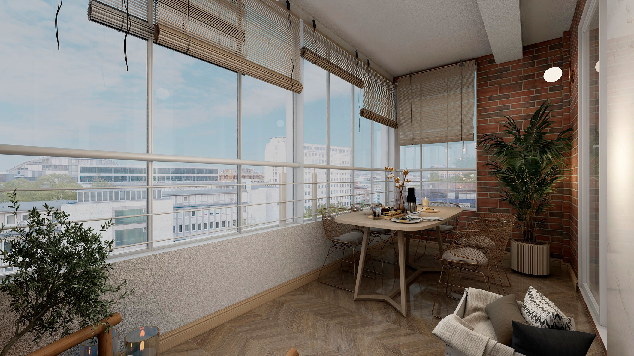 Остекление балконов 5м²